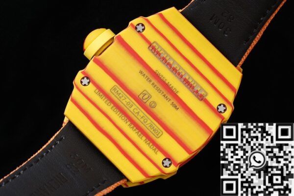 RM27-03 Orange Watch Richard Mille Tourbillon Nylon Strap Watch