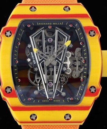 RM27-03 Orange Watch Richard Mille Tourbillon Nylon Strap Watch