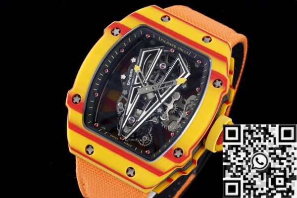 RM27-03 Orange Watch Richard Mille Tourbillon Nylon Strap Watch