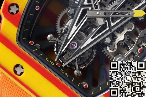 RM27-03 Orange Watch Richard Mille Tourbillon Nylon Strap Watch