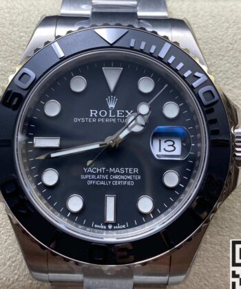 Yacht Master 42MM Watch Rolex M226627-0001 Pure Black Dial