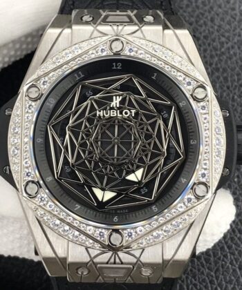 Hublot Big Bang Unico Titanium Case Diamond Set WWF Factory