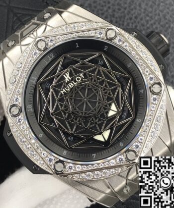 Hublot Big Bang Unico Titanium Case Diamond Set WWF Factory