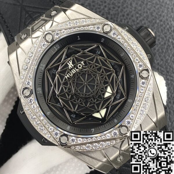 Hublot Big Bang Unico Titanium Case Diamond Set WWF Factory