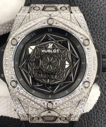 Hublot Big Bang Wrist Watch​ Full Diamond Titanium Case WWF