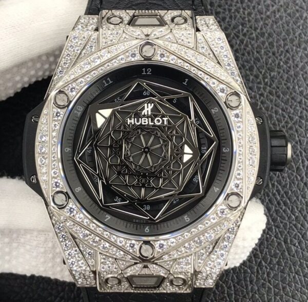 Hublot Big Bang Wrist Watch​ Full Diamond Titanium Case WWF
