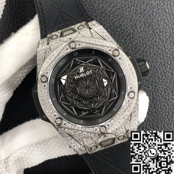 Hublot Big Bang Wrist Watch​ Full Diamond Titanium Case WWF