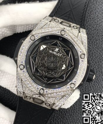 Hublot Big Bang Wrist Watch​ Full Diamond Titanium Case WWF