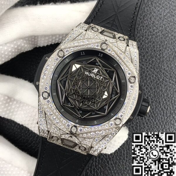 Hublot Big Bang Wrist Watch​ Full Diamond Titanium Case WWF
