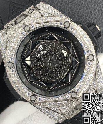 Hublot Big Bang Wrist Watch​ Full Diamond Titanium Case WWF
