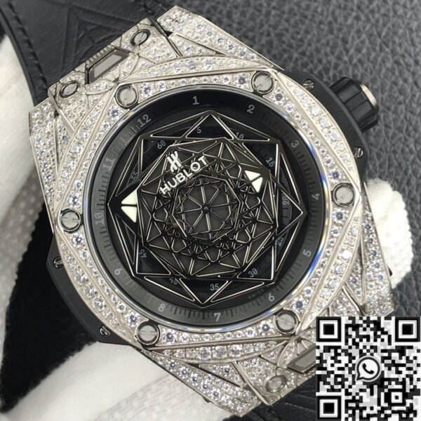 Hublot Big Bang Wrist Watch​ Full Diamond Titanium Case WWF