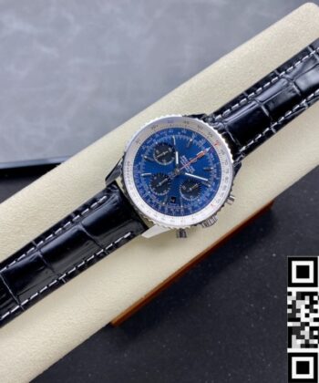 Breitling Navitimer Watch AB0127211C1A1 Blue Dial Leather Strap