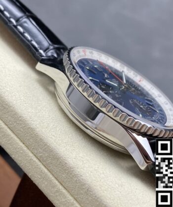 Breitling Navitimer Watch AB0127211C1A1 Blue Dial Leather Strap