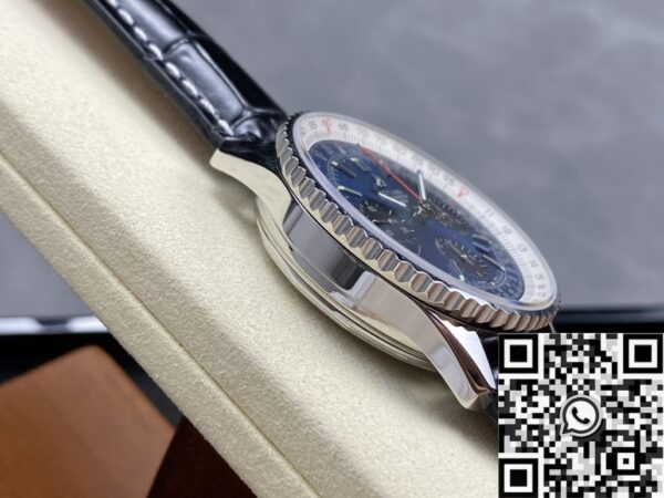 Breitling Navitimer Watch AB0127211C1A1 Blue Dial Leather Strap