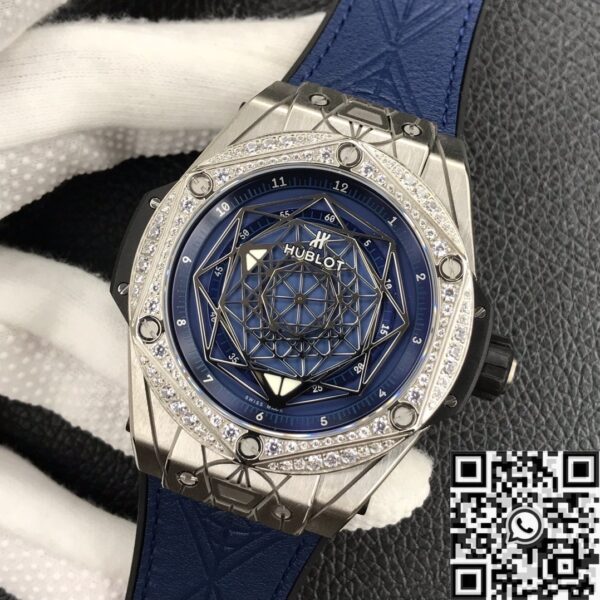 Hublot Big Bang Diamond​ Blue Dial Set Watch WWF Factory