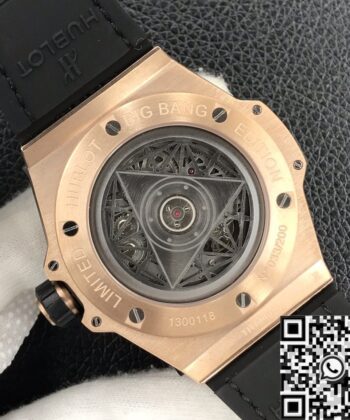Hublot Big Bang Copy Gold Case Diamonds Watch WWF Factory