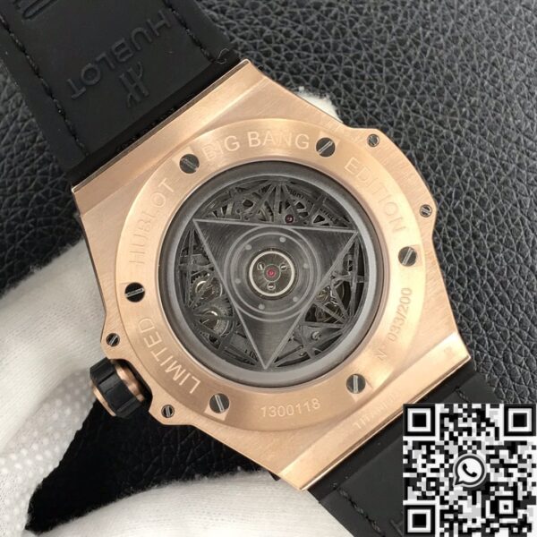 Hublot Big Bang Copy Gold Case Diamonds Watch WWF Factory