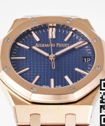 Audemars Piguet Royal Oak Replica Watch Rose Gold Blue Dial