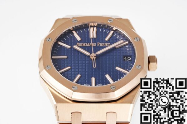 Audemars Piguet Royal Oak Replica Watch Rose Gold Blue Dial