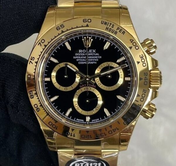 Gold Daytona Rolex​ M126508-0004 Gold Watchband Black Panda