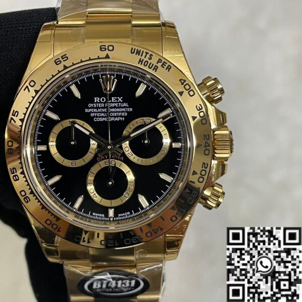 Gold Daytona Rolex​ M126508-0004 Gold Watchband Black Panda