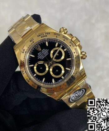 Gold Daytona Rolex​ M126508-0004 Gold Watchband Black Panda