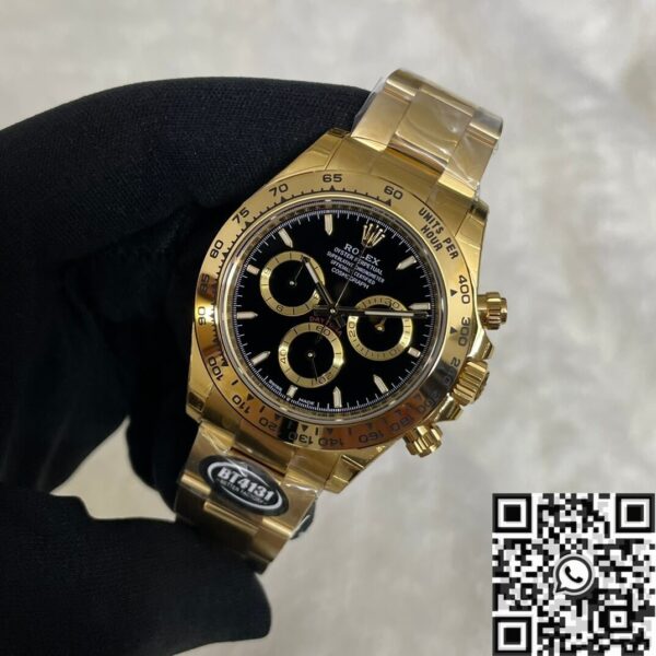 Gold Daytona Rolex​ M126508-0004 Gold Watchband Black Panda