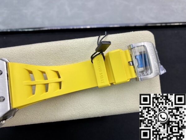 Richard Mille RM011-03 Titanium Shell Yellow Rubber Strap Watch