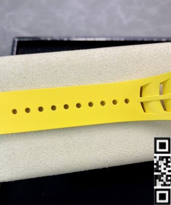 Richard Mille RM011-03 Titanium Shell Yellow Rubber Strap Watch