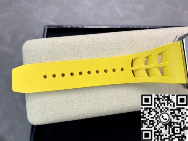Richard Mille RM011-03 Titanium Shell Yellow Rubber Strap Watch
