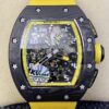 Richard Mille RM 011 Felipe Massa Yellow Rubber Strap Watch KV