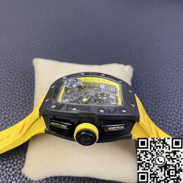 Richard Mille RM 011 Felipe Massa Yellow Rubber Strap Watch KV