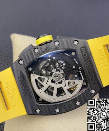 Richard Mille RM 011 Felipe Massa Yellow Rubber Strap Watch KV