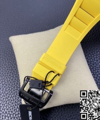 Richard Mille RM 011 Felipe Massa Yellow Rubber Strap Watch KV