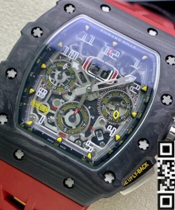 KV Factory RM011-03 Richard Mille Carbon Fiber Case With Red