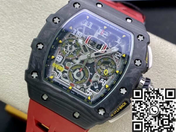 KV Factory RM011-03 Richard Mille Carbon Fiber Case With Red