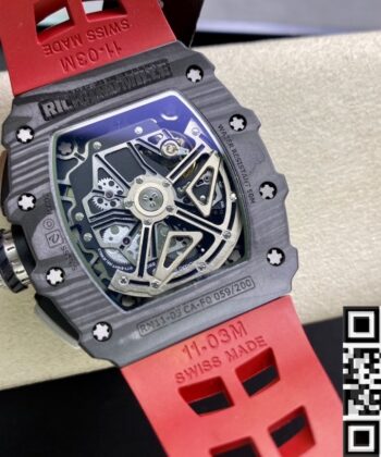 KV Factory RM011-03 Richard Mille Carbon Fiber Case With Red