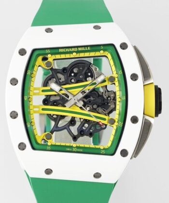 Richard Mille RM061 Watch White Ceramics Green Strap ZF