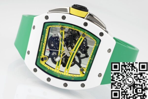 Richard Mille RM061 Watch White Ceramics Green Strap ZF