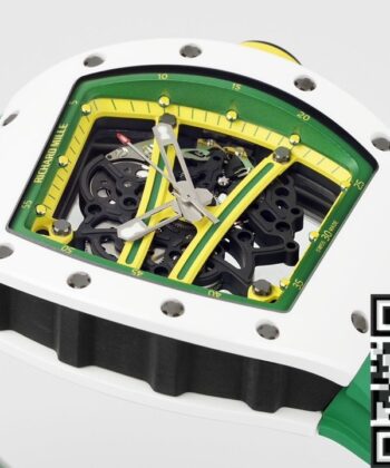 Richard Mille RM061 Watch White Ceramics Green Strap ZF