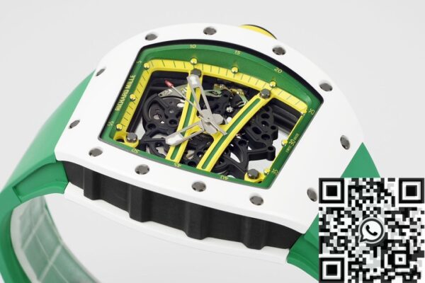 Richard Mille RM061 Watch White Ceramics Green Strap ZF