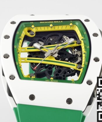 Richard Mille RM061 Watch White Ceramics Green Strap ZF