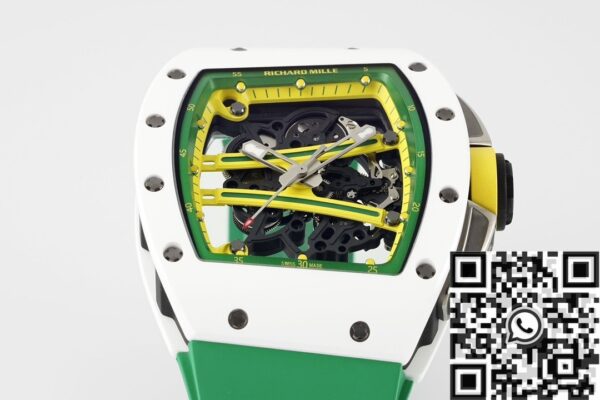 Richard Mille RM061 Watch White Ceramics Green Strap ZF