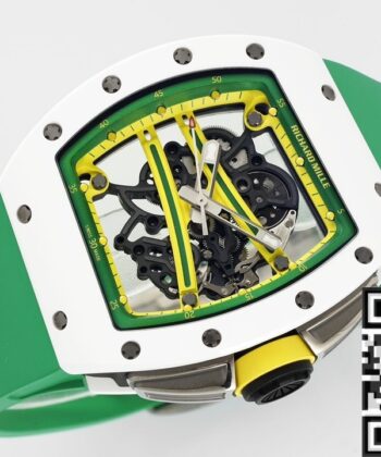 Richard Mille RM061 Watch White Ceramics Green Strap ZF