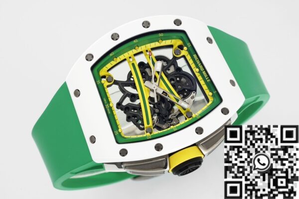 Richard Mille RM061 Watch White Ceramics Green Strap ZF