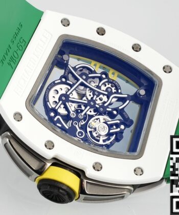 Richard Mille RM061 Watch White Ceramics Green Strap ZF