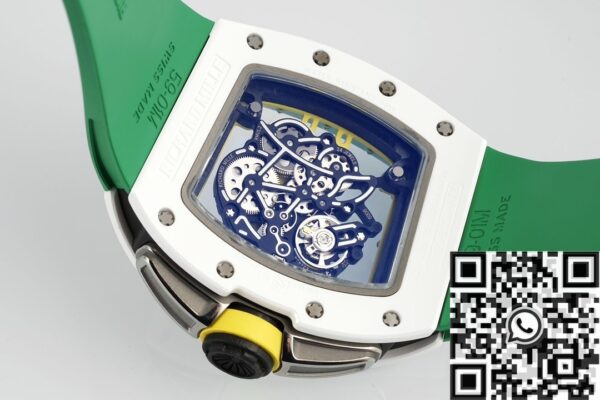 Richard Mille RM061 Watch White Ceramics Green Strap ZF