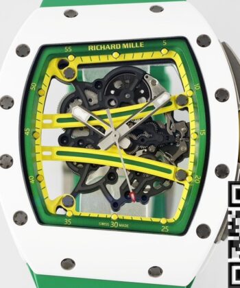 Richard Mille RM061 Watch White Ceramics Green Strap ZF