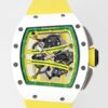 Richard Mille RM061 Watches White Ceramics Yellow Strap ZF