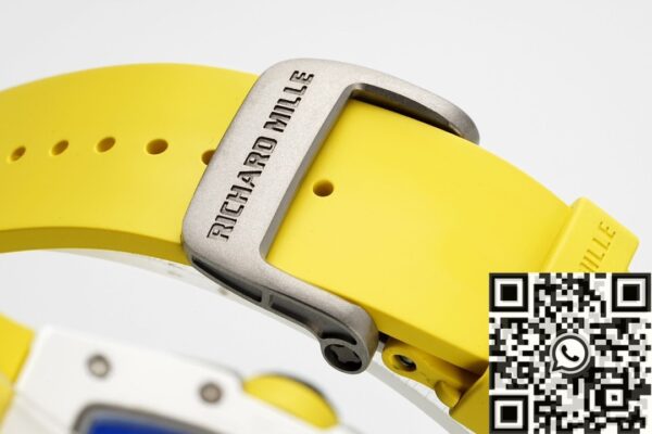 Richard Mille RM061 Watches White Ceramics Yellow Strap ZF
